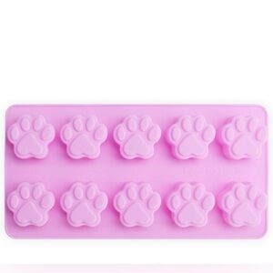 Dog Paw Food Grade Silicone Molds 2-pk for Ice, Chocolate, Soap, Candy, Treats